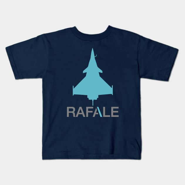 Rafale Fighter Kids T-Shirt by Tailgunnerstudios